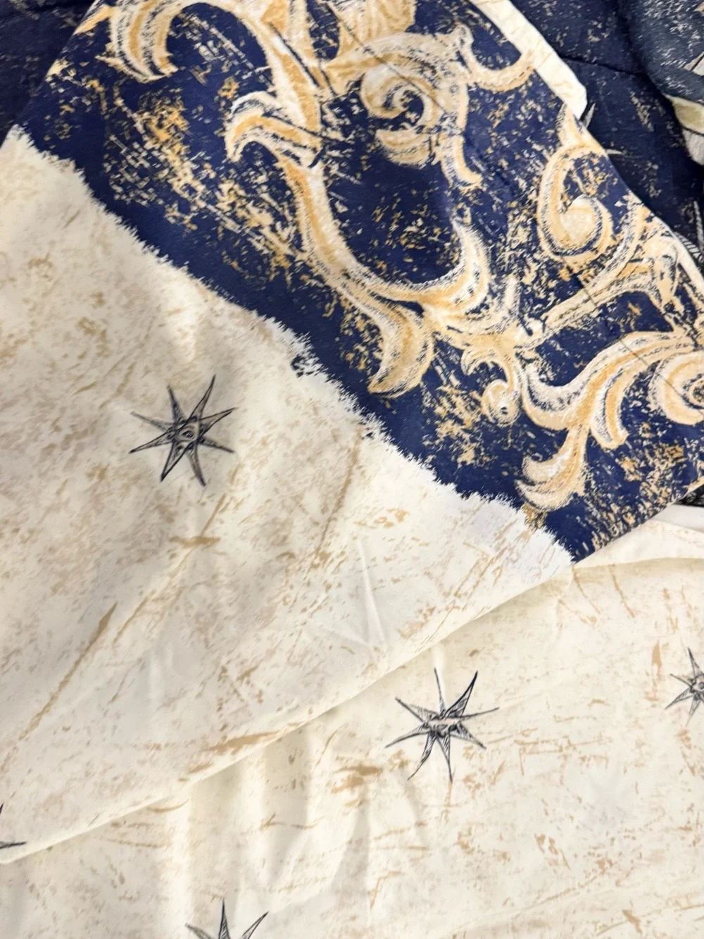 Y2K Vintage 90s Celestial Sun & Moon Navy Comforter Set